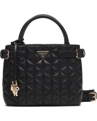 GUESS BOLSOS MUJER MODELO PAISLEIGH SMALL SATCHE COLOR NEGRO BLA