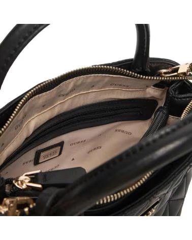 GUESS BOLSOS MUJER MODELO PAISLEIGH SMALL SATCHE COLOR NEGRO BLA