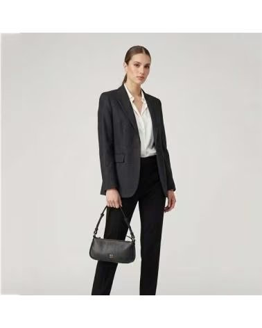 PINKO HALF MOON BAGUETTE BAG BLACK Z99Q