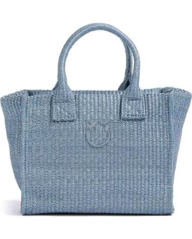 PINKO BOLSOS MUJER MODELO BEACH SHOPPER MINI COLOR AZUL E5Y