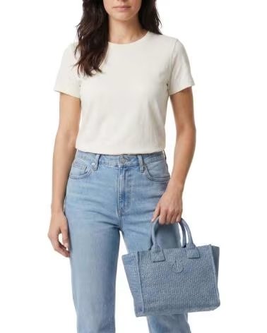 PINKO BOLSOS MUJER MODELO BEACH SHOPPER MINI COLOR AZUL E5Y
