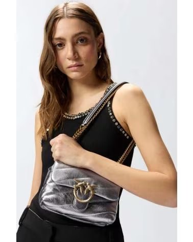 PINKO LOVE PUFF BABY TASCHE GRAU IEHQ