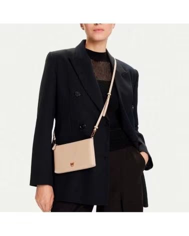 PINKO BOLSOS MUJER MODELO FLAT HORIZONTAL MINI COLOR BEIS Z14Q