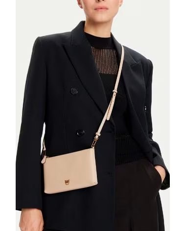 PINKO BOLSOS MUJER MODELO FLAT HORIZONTAL MINI COLOR BEIS Z14Q