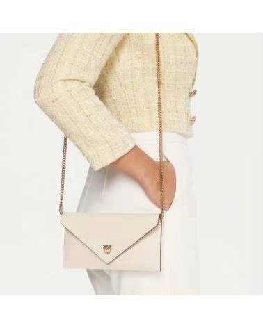 PINKO BOLSOS MUJER MODELO FLAT PURSE MINI COLOR BEIS Z14Q