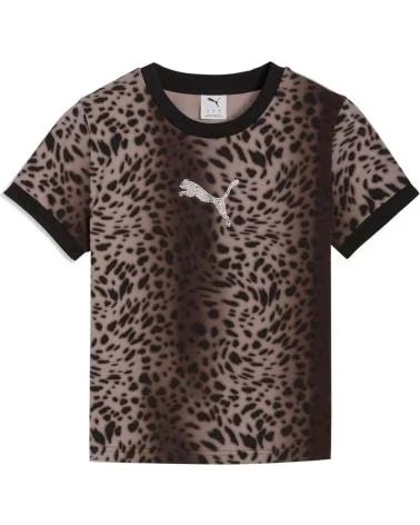 PUMA T-SHIRT ESS GRAPHICS LEO LUXE IMPRIMÉ ANIMAL BLACK