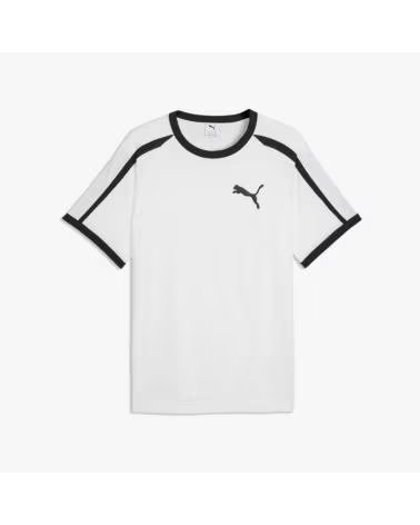 PUMA T-SHIRT BIG CAT RINGER WHITE