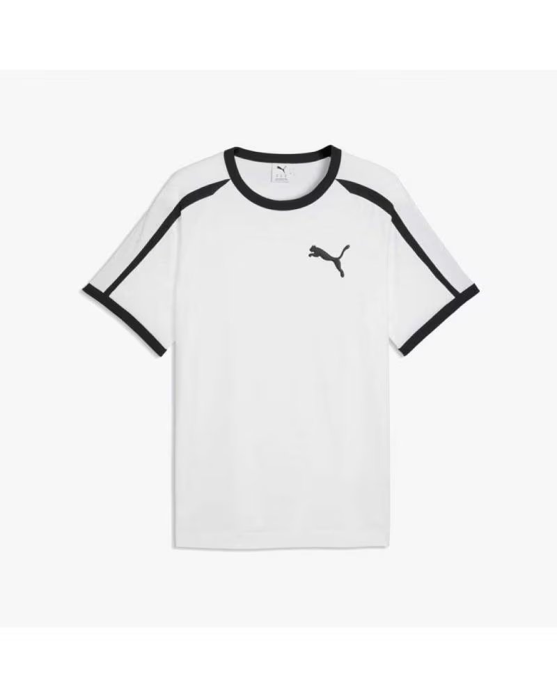 PUMA T-SHIRT BIG CAT RINGER WHITE