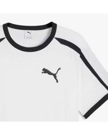 PUMA T-SHIRT BIG CAT RINGER WHITE