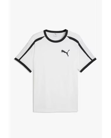 PUMA T-SHIRT BIG CAT RINGER WHITE