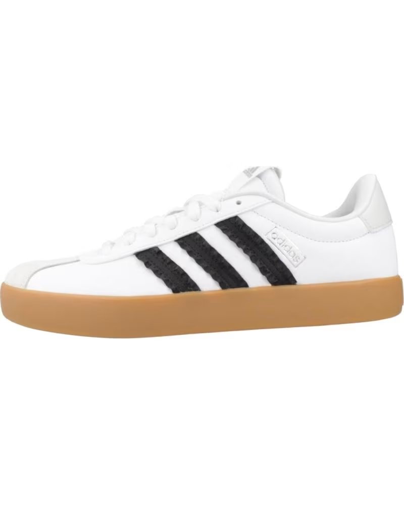 ADIDAS SNEAKERS DONNA VL COURT 30, BIANCHE CON SUOLA IN GOMMA WHITE