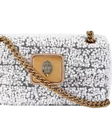 KURT GEIGER LONDON BOLSOS MUJER MODELO MINI PIMLICO BAG COLOR PLATA OPNWHT
