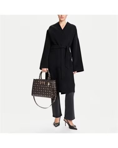 GUESS BORSA TOTE SILIA NERA STAMPATA ESL