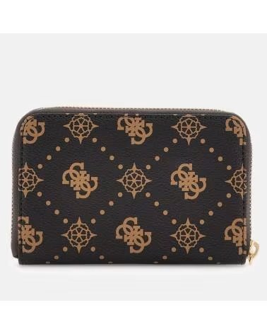 GUESS PORTEFEUILLE SILIA SLG MEDIUM ZIP MARRON ESL