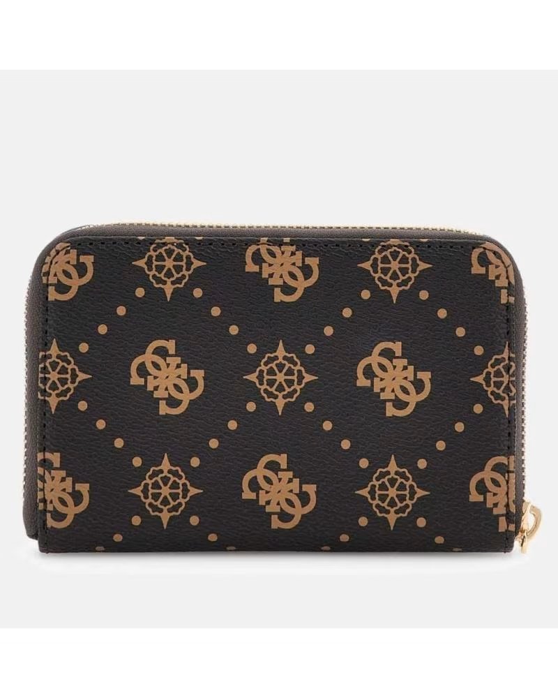 GUESS PORTEFEUILLE SILIA SLG MEDIUM ZIP MARRON ESL