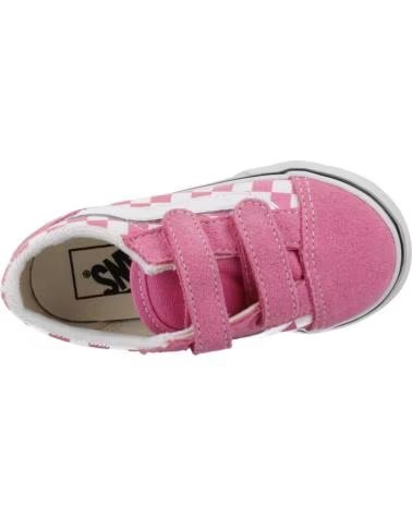 VANS OFF THE WALL TÊNIS OLD SKOOL V PARA BEBÊS, DESIGN XADREZ ROSA