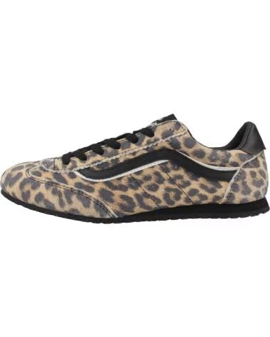 VANS OFF THE WALL SUPER LOWPRO SUEDE ANIMAL PRINT SNEAKER LPDBLK