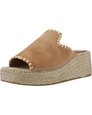 TONI PONS SANDALEN MODELL ILENIA MIT KEILABSATZ IN BRAUN CAMEL