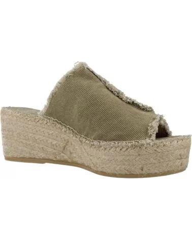 TONI PONS ALPARGATAS MUJER MODELO ITACAT COLOR VERDE CAQUI