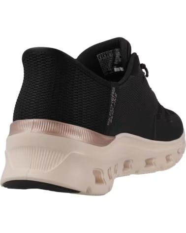 SKECHERS ZAPATILLAS 150438-BKRG EN NEGRO PARA MUJER BLACK MESH-ROSE GOLD TRIM