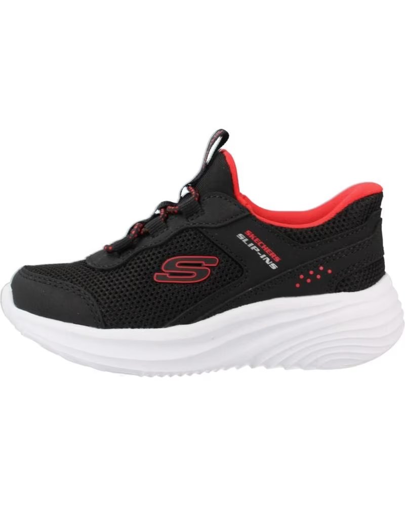 SKECHERS ZAPATILLAS NINO MODELO 404208N COLOR NEGRO BLK