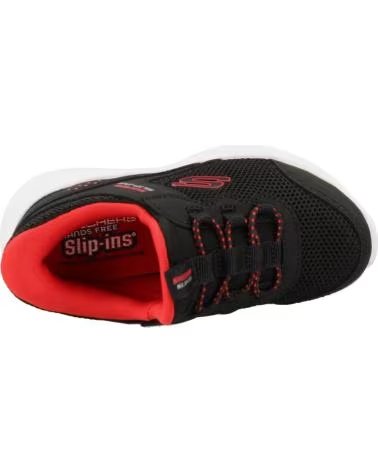 SKECHERS ZAPATILLAS NINO MODELO 404208N COLOR NEGRO BLK