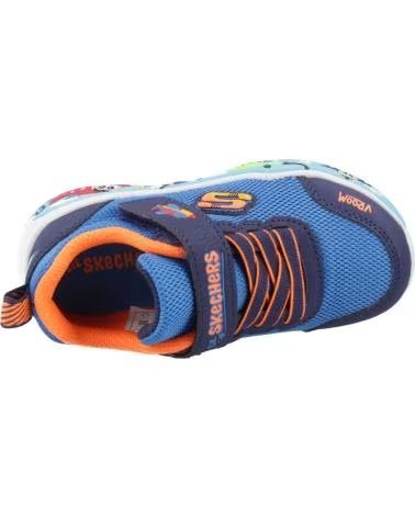 SKECHERS ZAPATILLAS 100702OFWT EN BEIGE PARA MUJER BLUE NAVY TEXTILE- SYNTHETIC- ORANGE TRIM