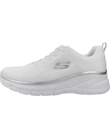 SKECHERS ZAPATILLAS 150384-WSL EN BLANCO PARA MUJER WHITE MESH-SILVER TRIM