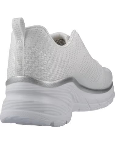 SKECHERS ZAPATILLAS 150384-WSL EN BLANCO PARA MUJER WHITE MESH-SILVER TRIM