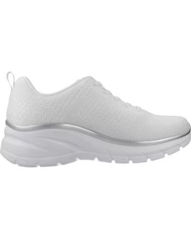 SKECHERS ZAPATILLAS 150384-WSL EN BLANCO PARA MUJER WHITE MESH-SILVER TRIM