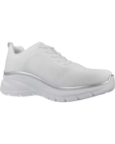 SKECHERS ZAPATILLAS 150384-WSL EN BLANCO PARA MUJER WHITE MESH-SILVER TRIM