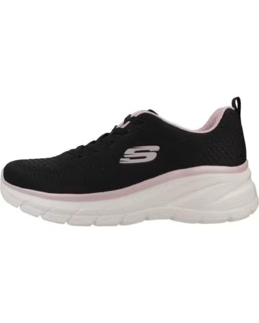 SKECHERS ZAPATILLAS 150384-BKRG EN NEGRO PARA MUJER BLACK MESH-ROSE GOLD TRIM