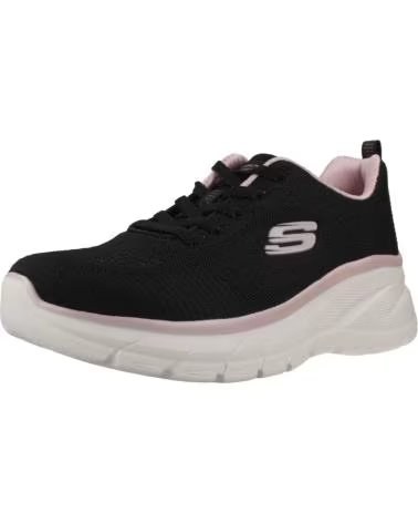 SKECHERS ZAPATILLAS 150384-BKRG EN NEGRO PARA MUJER BLACK MESH-ROSE GOLD TRIM