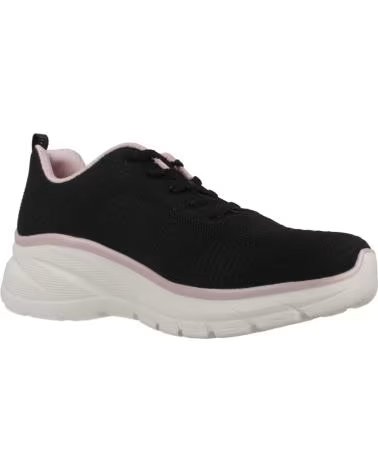 SKECHERS ZAPATILLAS 150384-BKRG EN NEGRO PARA MUJER BLACK MESH-ROSE GOLD TRIM