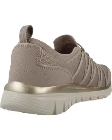 SKECHERS GRACEFUL PURECRUSH SNEAKER AUS TAUPE-GOLD STRICK TPGD