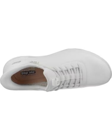SKECHERS BASKETS SLIP-INS BOBS ARC AVES BLANC W