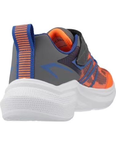 SKECHERS ZAPATILLAS 404125L-ORCC EN MULTICOLOR PARA NINOS UNISEX ORANGE CHARCOAL SYNTHETIC - TEXTILE - BLUE TRIM
