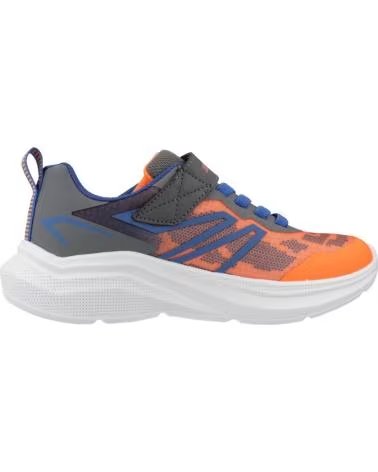 SKECHERS ZAPATILLAS 404125L-ORCC EN MULTICOLOR PARA NINOS UNISEX ORANGE CHARCOAL SYNTHETIC - TEXTILE - BLUE TRIM