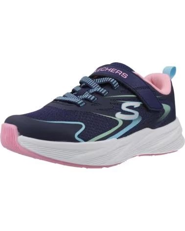 SKECHERS ZAPATILLAS DE RUNNING 303882L-NVMT EN AZUL PARA NINOS UNISEX NAVY SPARKLE MESH-MULTI TRIM