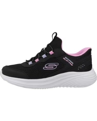 SKECHERS ZAPATILLAS BOUNDER PRO EN NEGRO PARA NINAS BLACK SYNTHETIC-TEXTILE TRIM