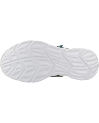 SKECHERS ZAPATILLAS 400590L-BBLM EN AZUL PARA NINOS UNISEX BLACK BLUE SYNTHETIC - TEXTILE - LIME TRIM