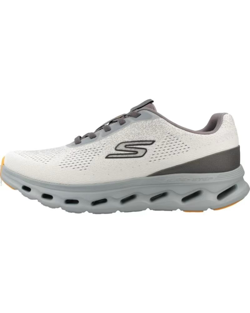 SKECHERS ZAPATILLAS DE RUNNING 217020-SAGE EN GRIS PARA HOMBRE SAGE TEXTILE-TRIM