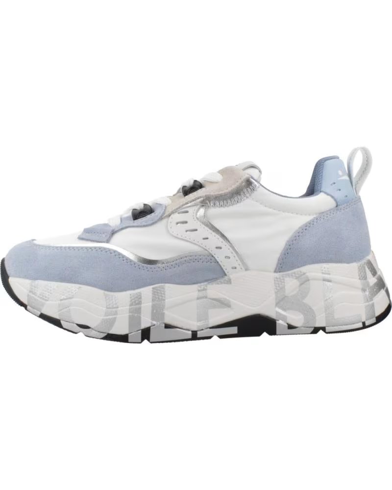 VOILE BLANCHE BASKETS FEMME MODÈLE CLUB105 COULEUR BLEUE BLUWHT