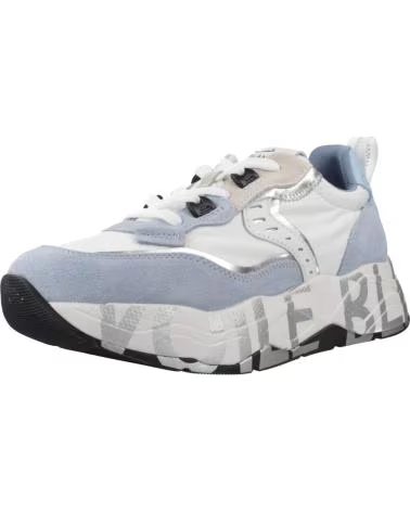 VOILE BLANCHE BASKETS FEMME MODÈLE CLUB105 COULEUR BLEUE BLUWHT