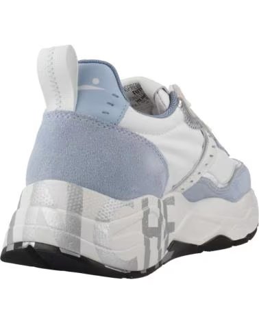 VOILE BLANCHE BASKETS FEMME MODÈLE CLUB105 COULEUR BLEUE BLUWHT