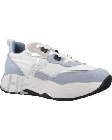 VOILE BLANCHE BASKETS FEMME MODÈLE CLUB105 COULEUR BLEUE BLUWHT