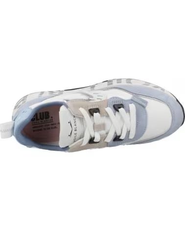VOILE BLANCHE BASKETS FEMME MODÈLE CLUB105 COULEUR BLEUE BLUWHT