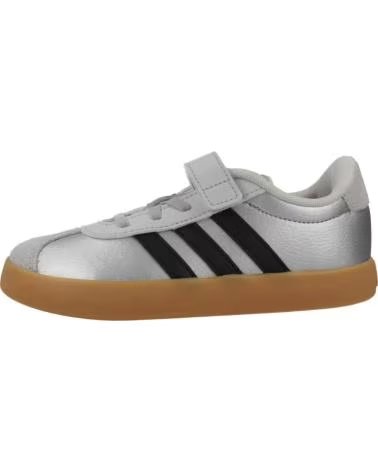 ADIDAS ZAPATILLAS VL COURT 30 EL C PARA NIÑOS, COLOR GRIS PLATA SILVER