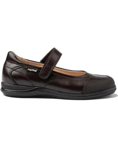 Zapatos de Niña ANGELITOS ESCOLAR PIEL 462 CHOCOLATE