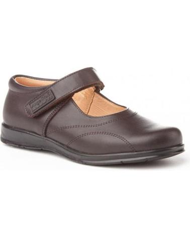 Zapatos de Niña ANGELITOS ESCOLAR PIEL 461 CHOCOLATE
